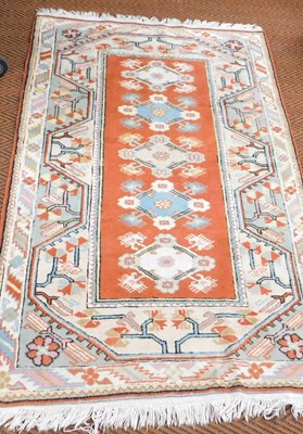 Lot 851 - A Tekke Turkman red and cream ground rug, the...