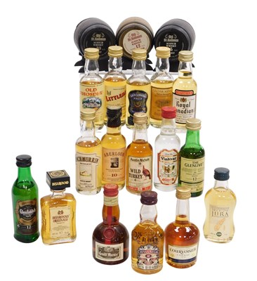 Lot 135 - Six miniature bottles of whisky, including...