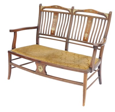 Lot 305 - An Edwardian rosewood and simulated ivory...