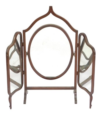 Lot 313 - An Edwardian mahogany chequer and boxwood...
