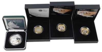 Lot 548 - A 2007 Britannia Silver Proof Two Pound coin,...