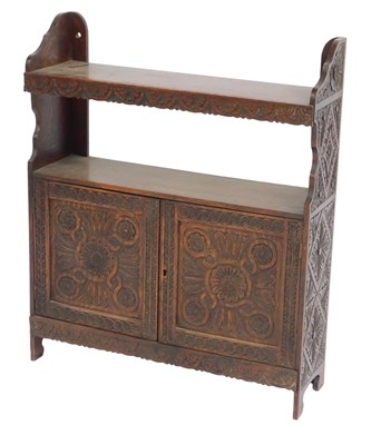 Lot 362 - A late 19th/early 20thC carved oak wall...