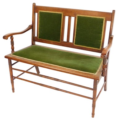 Lot 397 - An Edwardian beech chair back sofa, with a...