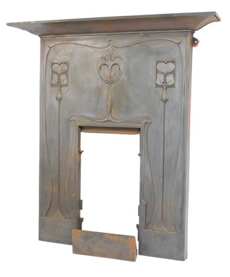 Lot 401 - A late 19th/early 20thC Art Nouveau cast iron...