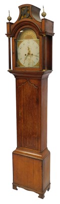 Lot 404 - An early 19thC oak and mahogany crossbanded...