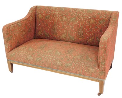 Lot 431 - An Edwardian mahogany small two seater sofa,...
