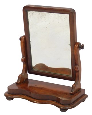 Lot 436 - A Victorian figured mahogany dressing style...
