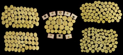 Lot 35 - A collection of yellow wax intaglio, each with...
