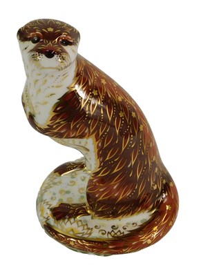 Lot 211 - A Royal Crown Derby Playful Otter porcelain...