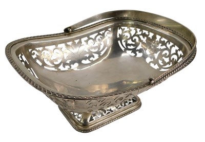Lot 53 - An early 20thC white metal pedestal basket,...