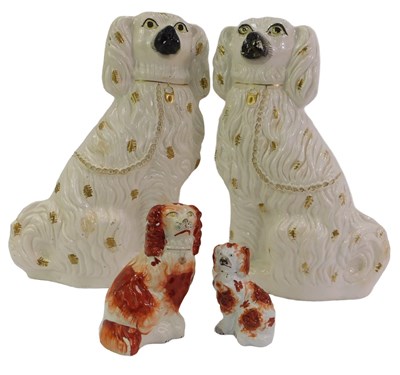 Lot 129 - A pair of Staffordshire pottery white glaze...