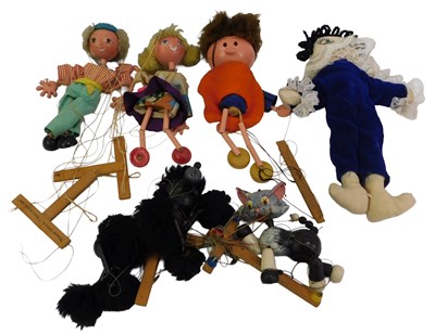 Lot 147 - Pelham Puppets, including a Dutch Girl, Cat,...