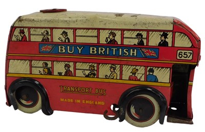 Lot 151 - A mid-century tinplate clockwork Transport Bus,...