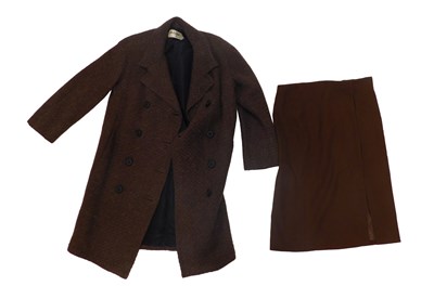 Lot 101 - A Jaeger brown short wool overcoat and a brown...