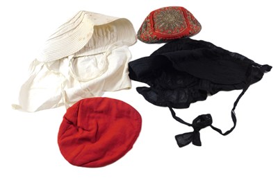 Lot 114 - Four items of vintage headwear, comprising a...