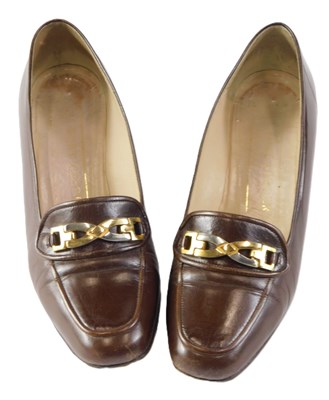 Lot 120 - A pair of Kurt Geiger brown leather ladies...