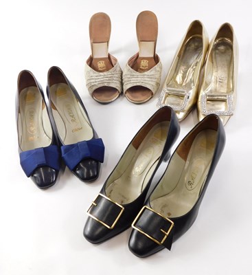Lot 129 - Four pairs of Rayne ladies evening shoes,...