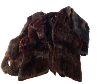 Lot 130 - A collection of furs, comprising a mink fur...