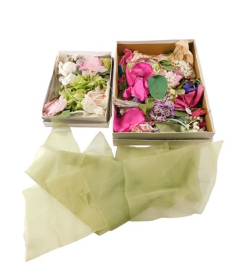 Lot 140 - A collection of silk flowers.