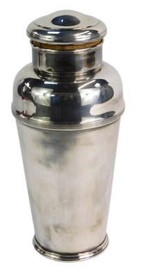 Lot 36 - An Art Deco, silver plated cocktail shaker by...