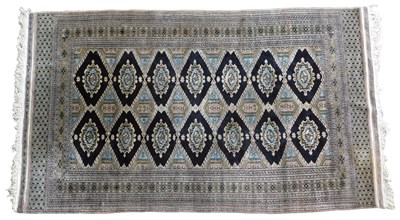 Lot 457 - A Bokhara rug, pale grey and black...