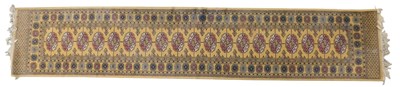Lot 459 - A Bokhara runner, yellow ground, with a single...