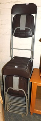 Lot 1030 - Sixteen folding chairs.