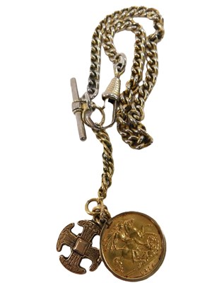 Lot 54 - A George V half gold sovereign, mounted in a...