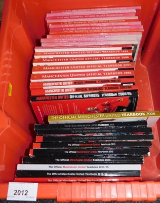 Lot 2012 - A collection of Manchester United Year books,...