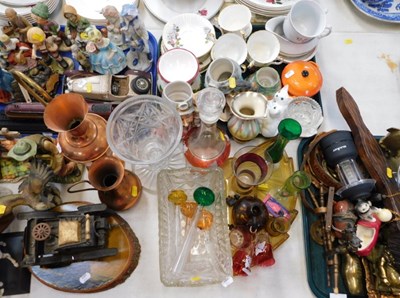 Lot 2039 - Glassware, ceramics, and brassware, brassware...
