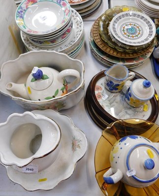 Lot 2040 - Ceramics and glassware, including a part...