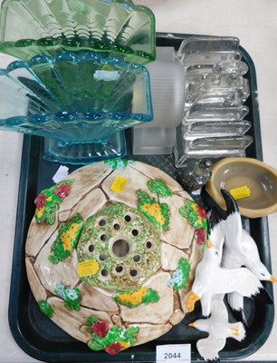 Lot 2044 - Ceramics and glassware, a small posy holder,...