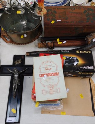 Lot 2046 - Miscellaneous items, including a brass...