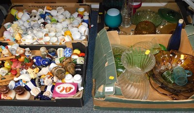 Lot 2071 - Glassware and ceramics, small figurines, egg...