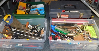 Lot 2073 - Tools, hand tools, tool chest with two steel...