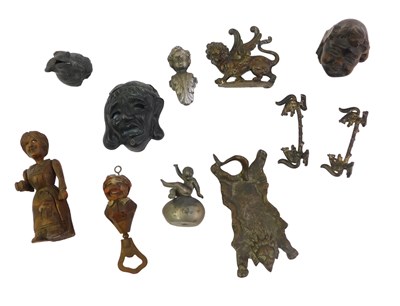 Lot 475 - A group of 19thC and later metal and wooden...