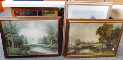 Lot 2079 - Pictures and prints, to include landscapes,...