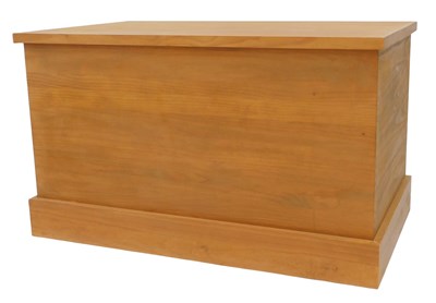 Lot 516 - A pine blanket chest, the hinged top enclosing...