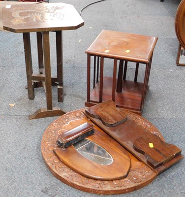 Lot 2133 - Wooden wares, including a small easel, a tray,...
