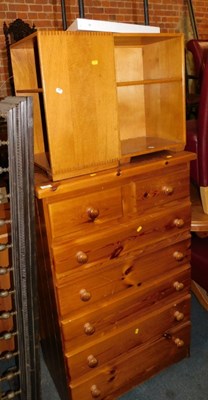 Lot 1057 - A group of furniture, comprising a narrow pine...