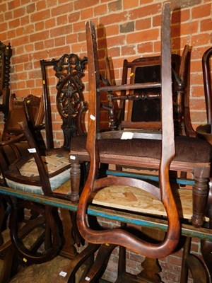 Lot 1064 - A group of chairs, to include balloon back...