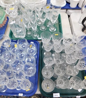 Lot 2111 - Glassware, including decanters, champagne...