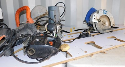 Lot 1087 - An Evolution electric disc cutter, together...