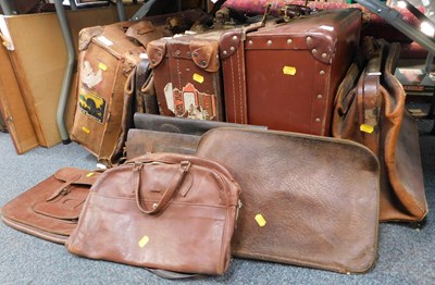 Lot 2119 - Luggage, comprising three vintage suitcases,...