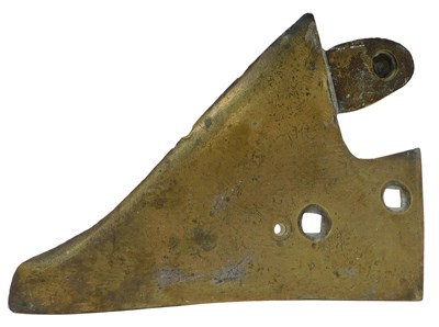 Lot 547 - A brass excavator plough, 27cm long.