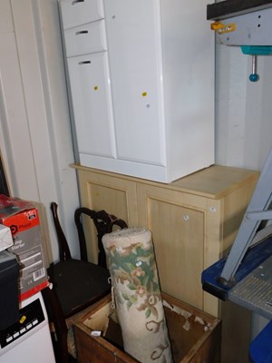 Lot 1084 - A group of furniture, comprising two cupboards...