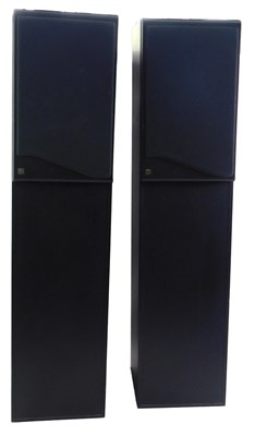 Lot 635 - A pair of KEF Coda black ash floor-standing...