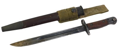 Lot 623 - A WWI 1907 pattern British bayonet, with a...
