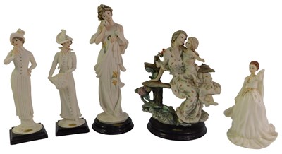 Lot 567 - Four Florence by Giuseppe Armani resin figures,...
