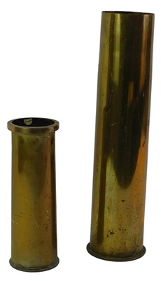 Lot 604 - A WWI brass shell case, stamped to the...